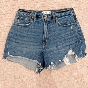 Curve Love The 4” Mom Short High Rise Distressed Mid-Blue Denim Shorts